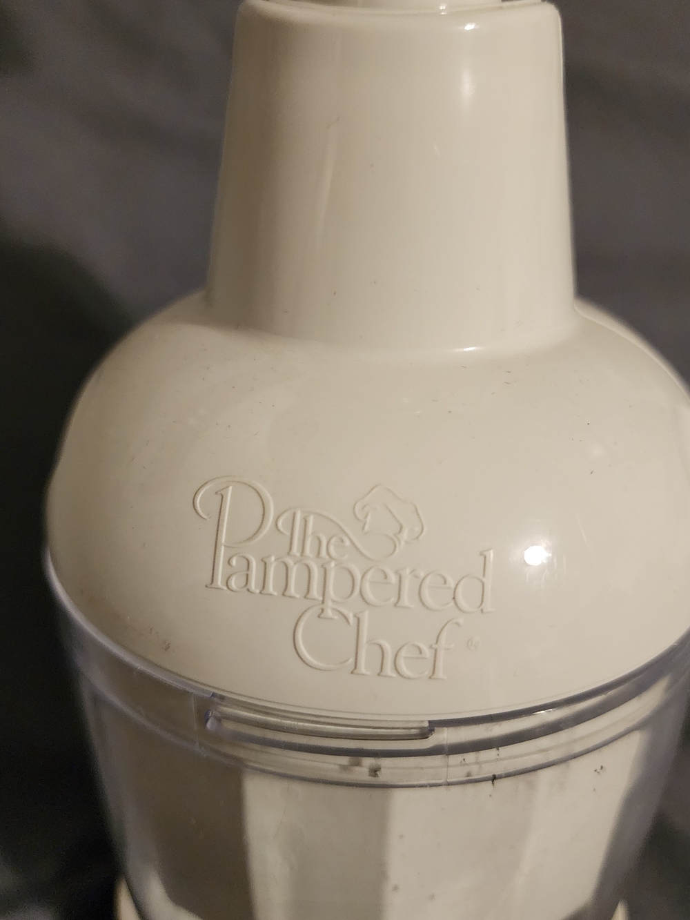 Pampered Chef Manual Food Chopper - White & Gray - Picture 2 of 9